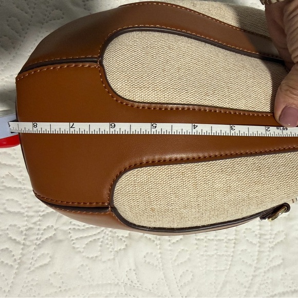 Zara NWT Tan and Cream Mini Bucket Bag - Picture 6 of 7